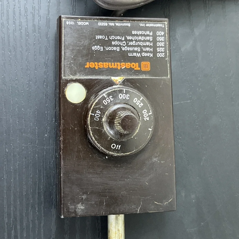 Vintage Toastmaster 1226 Heat Control Probe 1500W Skillet Griddle Cord